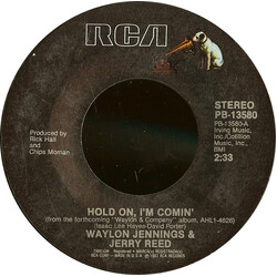 Waylon Jennings / Jerry Reed Hold On, I'm Comin' USED VINYL 7INCH 45 RPM SINGLE STYRENE STEREO