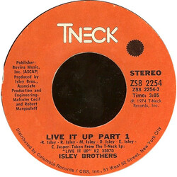 The Isley Brothers Live It Up USED VINYL 7INCH 45 RPM SINGLE STYRENE STEREO