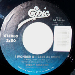 Ricky Skaggs I Wonder If I Care As Much USED VINYL 7INCH 45 RPM STYRENE