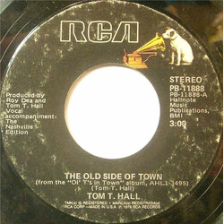 Tom T. Hall The Old Side Of Town / Jesus On The Radio (Daddy On The Phone) USED VINYL 7INCH 45 RPM STYRENE