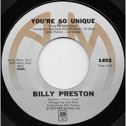 Billy Preston You're So Unique USED VINYL 7INCH 45 RPM STYRENE