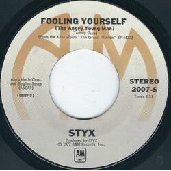 Styx Fooling Yourself USED VINYL 7INCH 45 RPM STYRENE