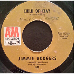 Jimmie Rodgers (2) Child Of Clay / Turnaround USED VINYL 7INCH 45 RPM STYRENE