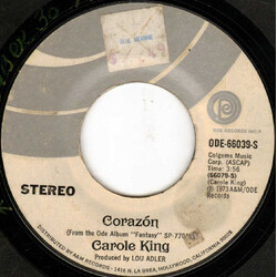 Carole King Corazón / That's How Things Go Down USED VINYL 7INCH 45 RPM STYRENE STEREO