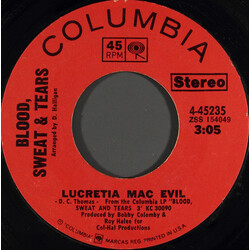 Blood, Sweat And Tears Lucretia Mac Evil / Lucretia's Reprise USED VINYL 7INCH 45 RPM STYRENE