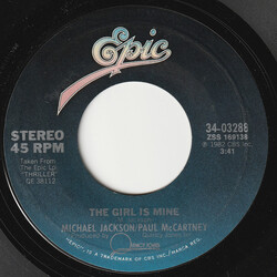 Michael Jackson / Paul McCartney The Girl Is Mine USED VINYL 7INCH 45 RPM STYRENE STEREO