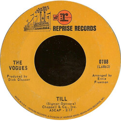 The Vogues Till / I Will USED VINYL 7INCH 45 RPM STYRENE