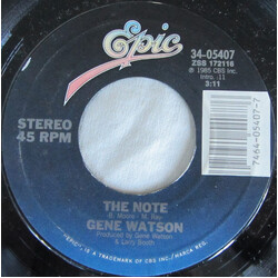 Gene Watson Cold Summer Day In Georgia / The Note USED VINYL 7INCH 45 RPM STYRENE
