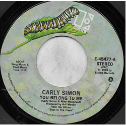 Carly Simon You Belong To Me USED VINYL 7INCH 45 RPM STYRENE