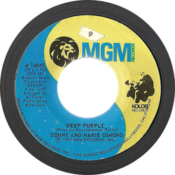Donny & Marie Osmond Deep Purple / Take Me Back Again USED VINYL 7INCH 45 RPM STYRENE