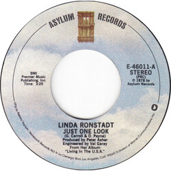 Linda Ronstadt Just One Look USED VINYL 7INCH 45 RPM STYRENE