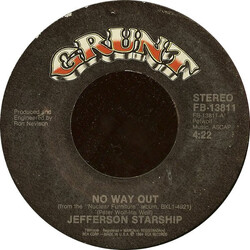 Jefferson Starship No Way Out USED VINYL 7INCH 45 RPM STYRENE