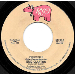 Eric Clapton And His Band Promises USED VINYL 7INCH 45 RPM STYRENE