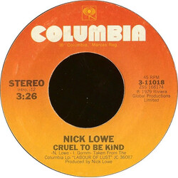 Nick Lowe Cruel To Be Kind USED VINYL 7INCH 45 RPM STYRENE
