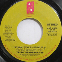 Teddy Pendergrass The Whole Town's Laughing At Me USED VINYL 7INCH 45 RPM STYRENE STEREO