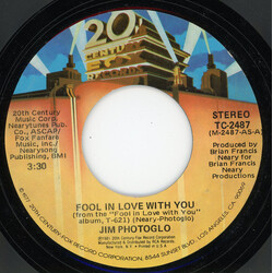 Jim Photoglo Fool In Love With You USED VINYL 7INCH 45 RPM STYRENE