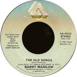 Barry Manilow The Old Songs USED VINYL 7INCH 45 RPM STYRENE STEREO