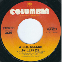 Willie Nelson Let It Be Me / Permanently Lonely VINYL 7" USED