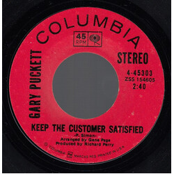Gary Puckett Keep The Customer Satisfied USED VINYL 7INCH 45 RPM STYRENE STEREO