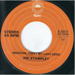 Joe Stampley Houston, Treat My Lady Good / Red Wine And Blue Memories USED VINYL 7INCH 45 RPM STYRENE