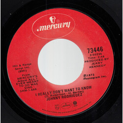 Johnny Rodriguez (4) I Really Don't Want To Know / That The Way Love Goes USED VINYL 7INCH 45 RPM STYRENE