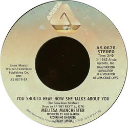 Melissa Manchester You Should Hear How She Talks About You USED VINYL 7INCH 45 RPM STYRENE