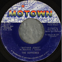 The Supremes Nathan Jones / Happy (Is A Bumpy Road) USED VINYL 7INCH 45 RPM