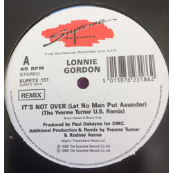 Lonnie Gordon It's Not Over (Let No Man Put Asunder) VINYL 12" USED