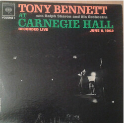 Tony Bennett / Ralph Sharon And His Orchestra At Carnegie Hall Part I Recorded Live At Carnegie Hall June 9th 1962 Vinyl LP USED