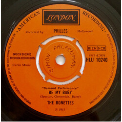 The Ronettes Be My Baby / Baby I Love You USED VINYL 7INCH 45 RPM SINGLE