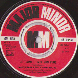 Jane Birkin / Serge Gainsbourg Je T'aime...Moi Non Plus USED VINYL 7INCH 45 RPM SINGLE REISSUE MONO