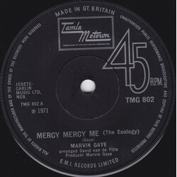 Marvin Gaye Mercy Mercy Me (The Ecology) USED VINYL 7INCH 45 RPM