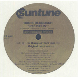 Boris Dlugosch Keep Pushin' (Unreleased Mixes) USED VINYL 12INCH 33 S RPM