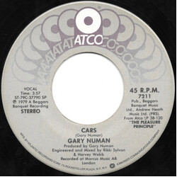 Gary Numan Cars USED VINYL 7INCH 45 RPM SINGLE STEREO