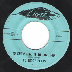 The Teddy Bears To Know Him, Is To Love Him USED VINYL 7INCH SINGLE 45 RPM