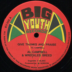 Al Campbell / Wreckless Breed Give Thanks And Praise / So In Love USED VINYL 12INCH
