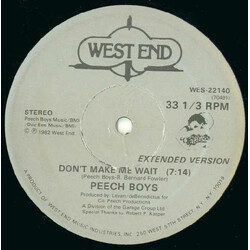 Peech Boys Don't Make Me Wait VINYL 12" USED