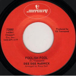 Dee Dee Warwick Foolish Fool USED VINYL 7INCH 45 RPM SINGLE STYRENE MONO