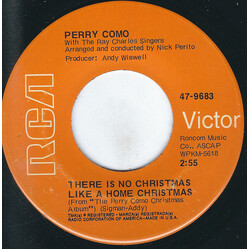 Perry Como / The Ray Charles Singers There Is No Christmas Like A Home Christmas USED VINYL 7INCH SINGLE