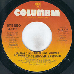 Barbra Streisand / Donna Summer No More Tears (Enough Is Enough) USED VINYL 7INCH 45 RPM STYRENE
