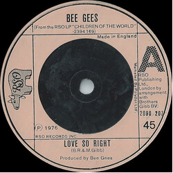 Bee Gees Love So Right USED VINYL 7INCH 45 RPM SINGLE