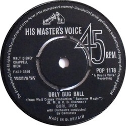 Burl Ives Ugly Bug Ball USED VINYL 7INCH 45 RPM SINGLE
