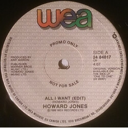 Howard Jones All I Want USED VINYL 7INCH PROMO