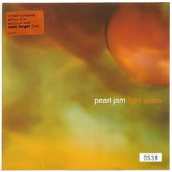 Pearl Jam Light Years USED VINYL 7INCH 45 RPM SINGLE LIMITED EDITION NUMBERED