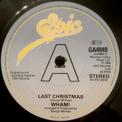 Wham! Last Christmas / Everything She Wants USED VINYL 7INCH 45 RPM SINGLE STEREO