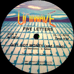 Five Letters / Extensive Care Got Got Money / Sexy Thrills USED VINYL 12INCH 33 S RPM SINGLE
