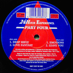 24Hour Experience Part Four USED VINYL 12INCH 33 S RPM STEREO