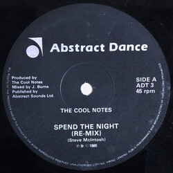 The Cool Notes Spend The Night (Re-Mix) USED VINYL 12INCH 45 RPM SINGLE