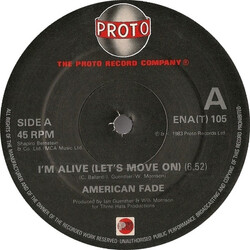 American Fade I'm Alive (Let's Move On) USED VINYL 12INCH 45 RPM