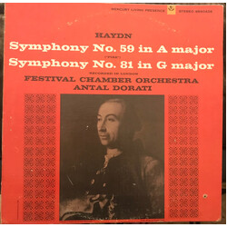 Joseph Haydn / Festival Chamber Orchestra / Antal Dorati Symphony No. 59 In A Major ("Fire") / Symphony No. 81 In G Major Vinyl LP USED